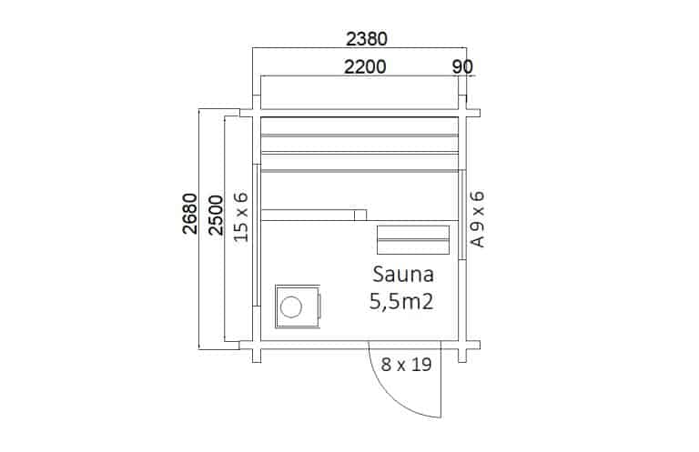 Pieni pihasauna 7 B