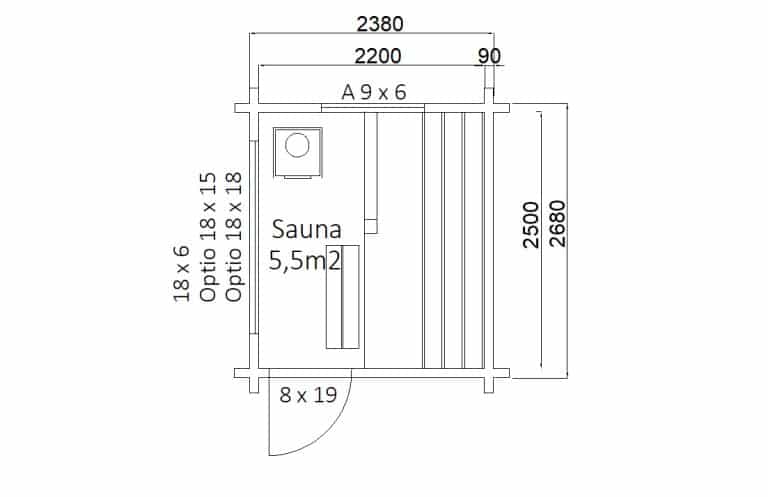 Pieni pihasauna 7 C